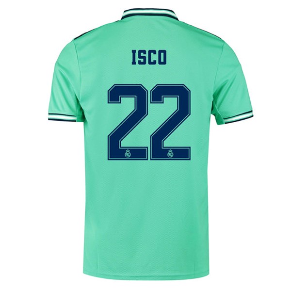 Camiseta Real Madrid NO.22 Isco Tercera equipación 2019-2020 Verde